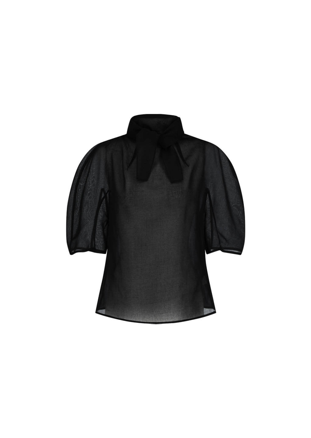 Amomento - Knotted Collar Top (Black) product image 5 | TRAB K-Fashion Australia
