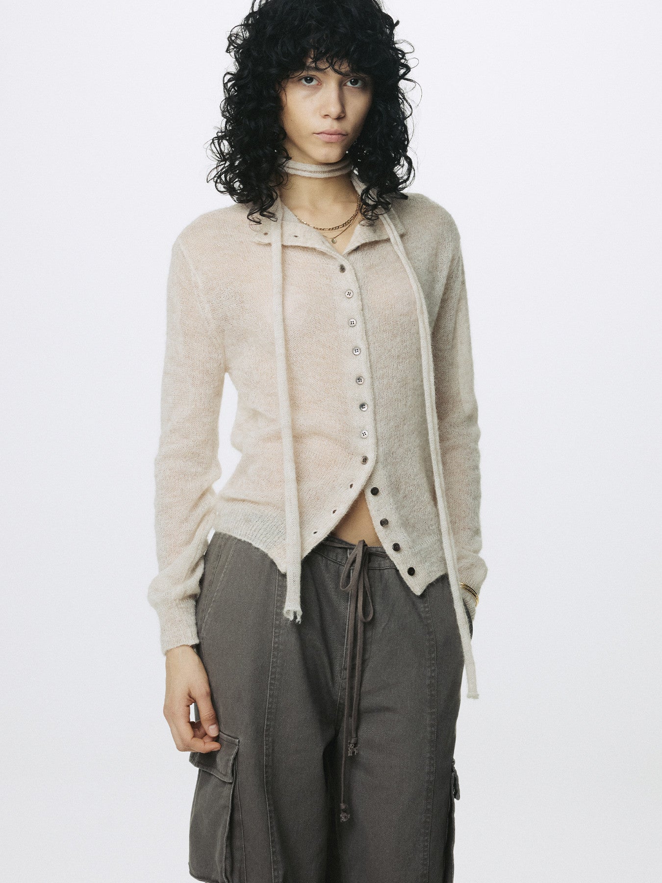 Tonywack - Cotton Drawstring Cargo Trousers (Pale Brown) product image 4 | TRAB K-Fashion Australia