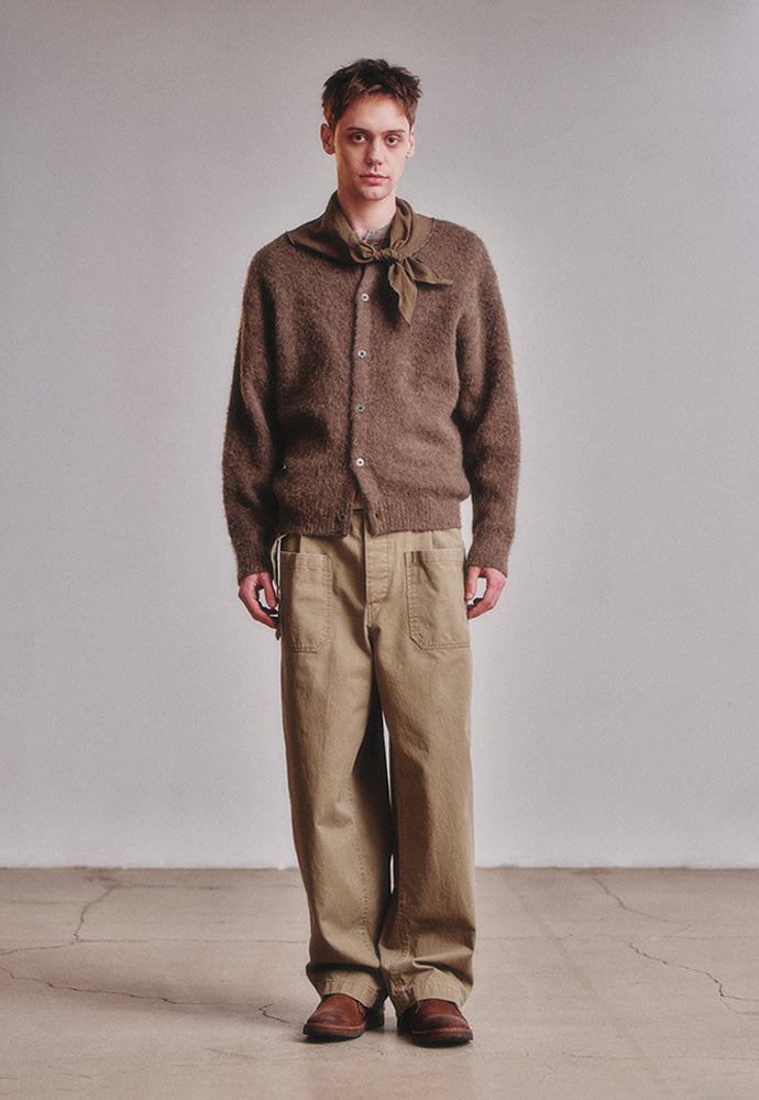 Art if acts - Alpaca Round Neck Cardigan (Mud) product image 2 | TRAB K-Fashion Australia