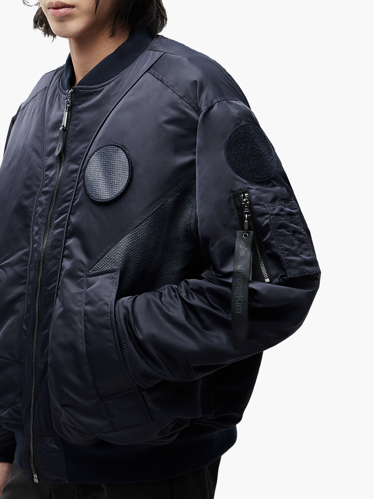 Jiyong Kim - Sun-Bleached Flight Jacket (Navy) product image 6 | TRAB K-Fashion Australia