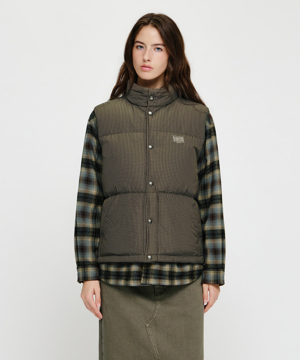 Marithe & Francois Girbaud - High Neck Down Vest (Check) product image 1 | TRAB K-Fashion Australia