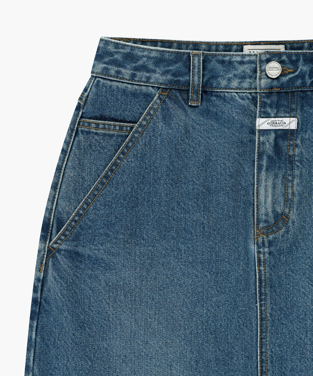 Marithe & Francois Girbaud - [Pre-order – Ships 30 Sep] H-line Denim Skirt (Blue) product image 4 | TRAB K-Fashion Australia