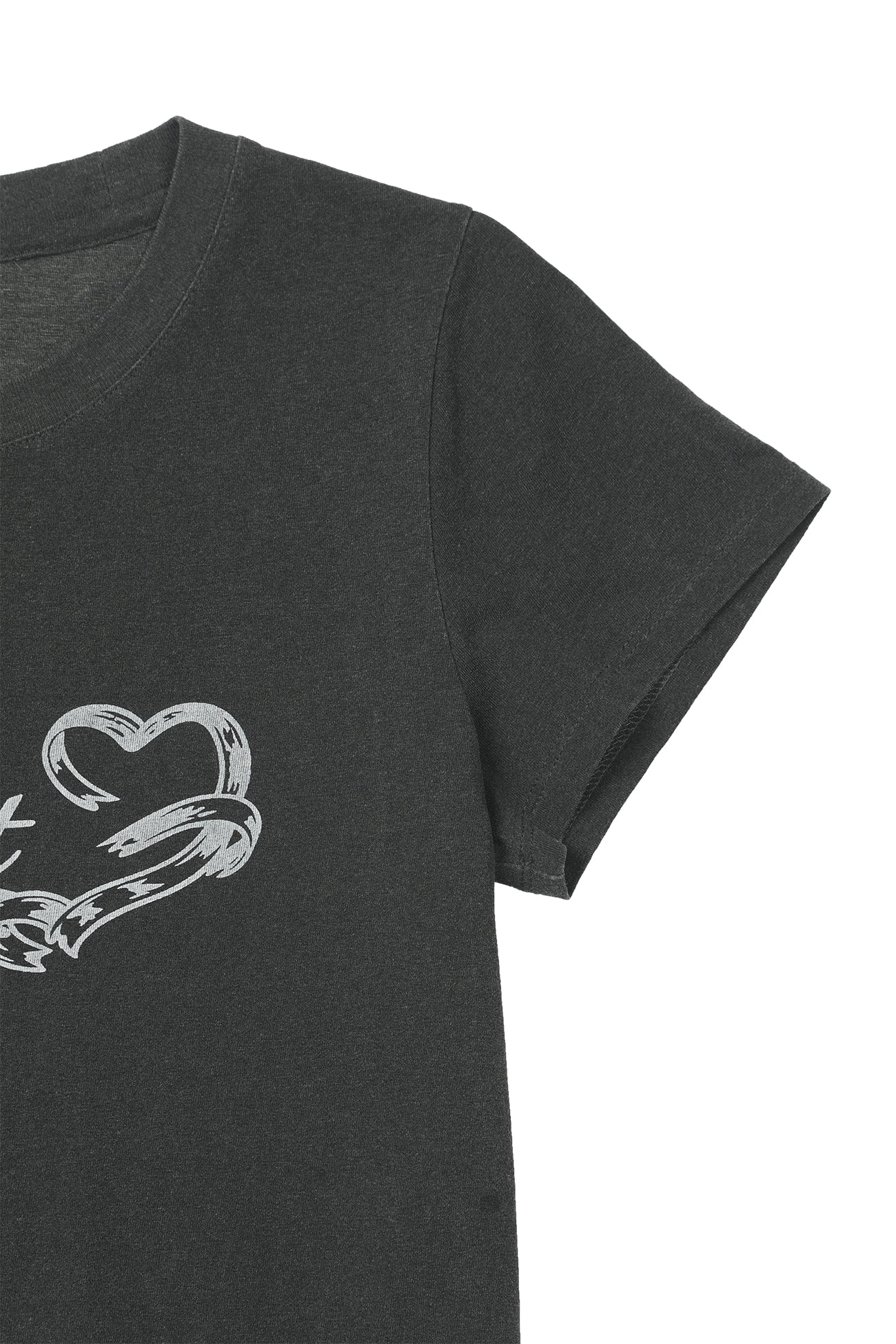 Deinet - Ruffle Washed T-Shirt (Charcoal) product image 14 | TRAB K-Fashion Australia