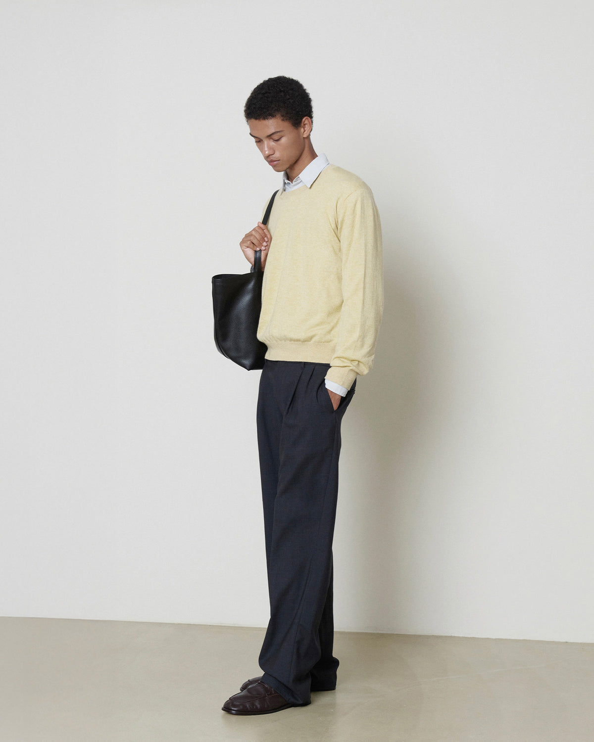 Brownyard - Super Light Cashmere Sweater (Light Yellow) product image 2 | TRAB K-Fashion Australia