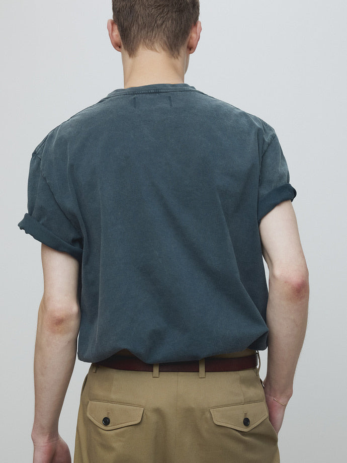 Tonywack - Portrait Garment Dyed T-Shirt (Faded Navy) product image 4 | TRAB K-Fashion Australia