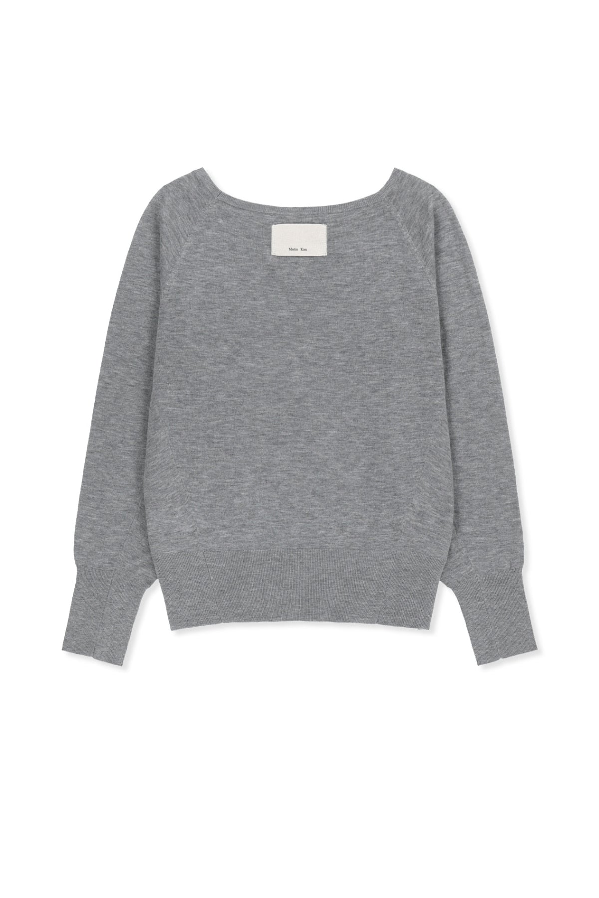 Matin Kim - Betwing Fit Boat Neck Knit Pullover (Grey) product image 2 | TRAB K-Fashion Australia