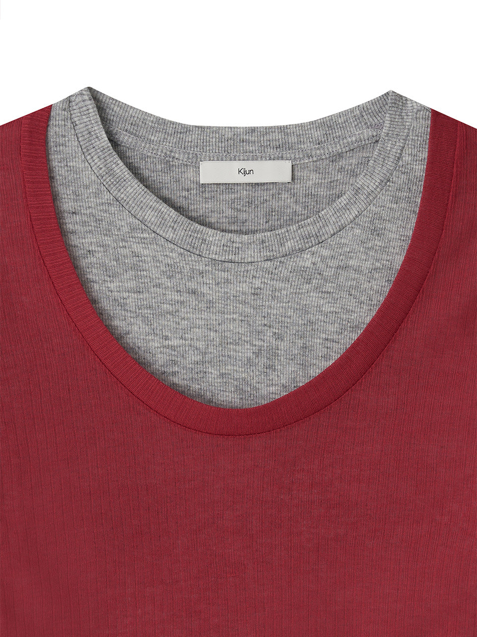 Kijun - Layered Jersey Top (Red) product image 11 | TRAB K-Fashion Australia