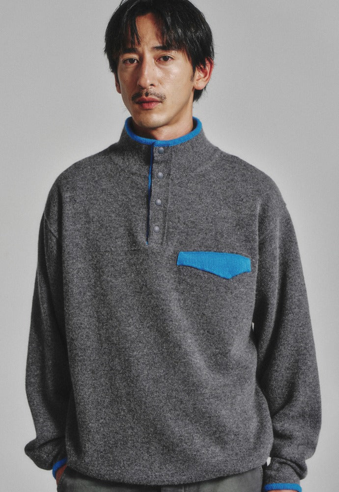 Art if acts - Vintage Pullover Knit (Charcoal/Blue) product image 1 | TRAB K-Fashion Australia