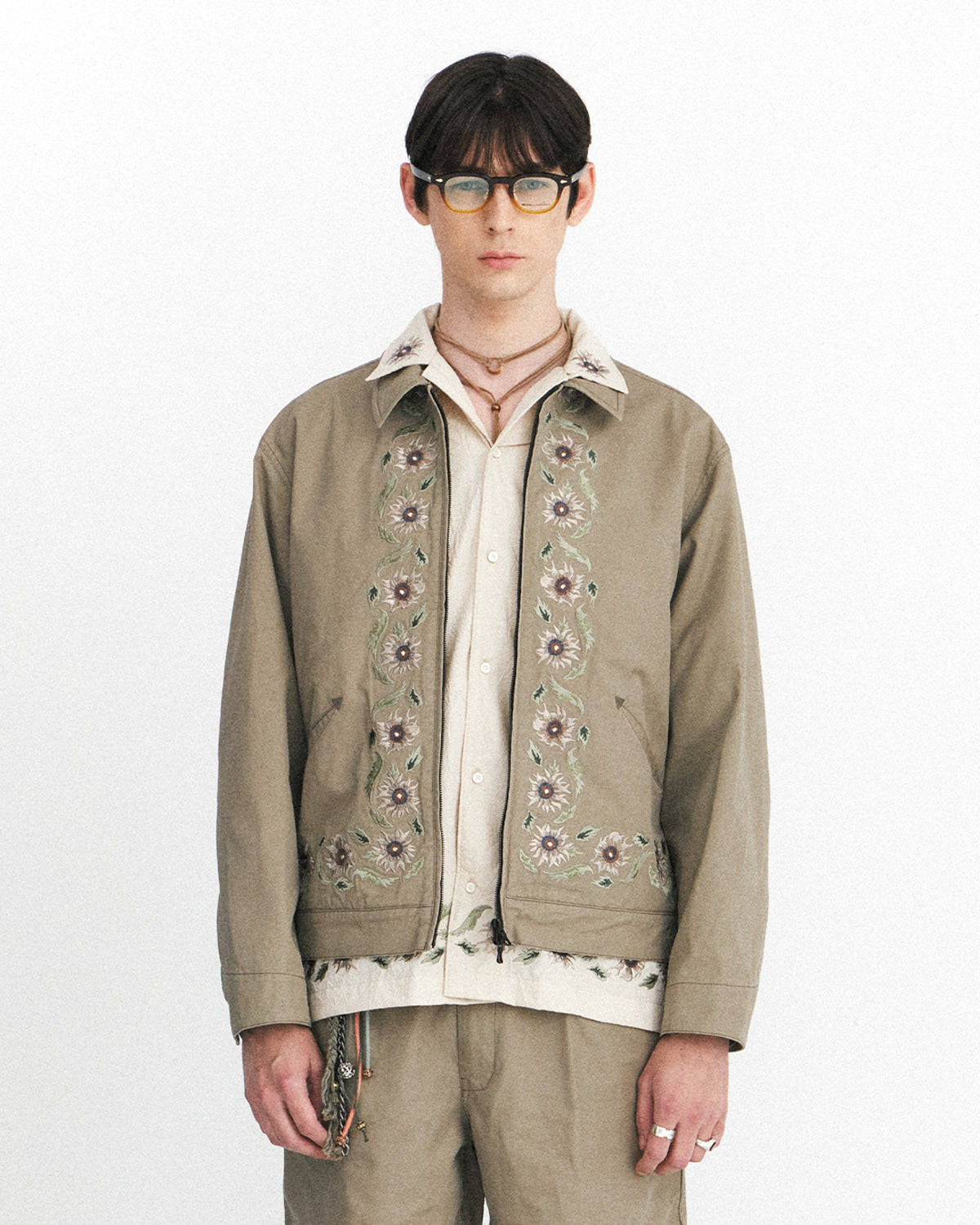 Eastlogue - Embroidery Swing Jacket (Sand) product image 2 | TRAB K-Fashion Australia