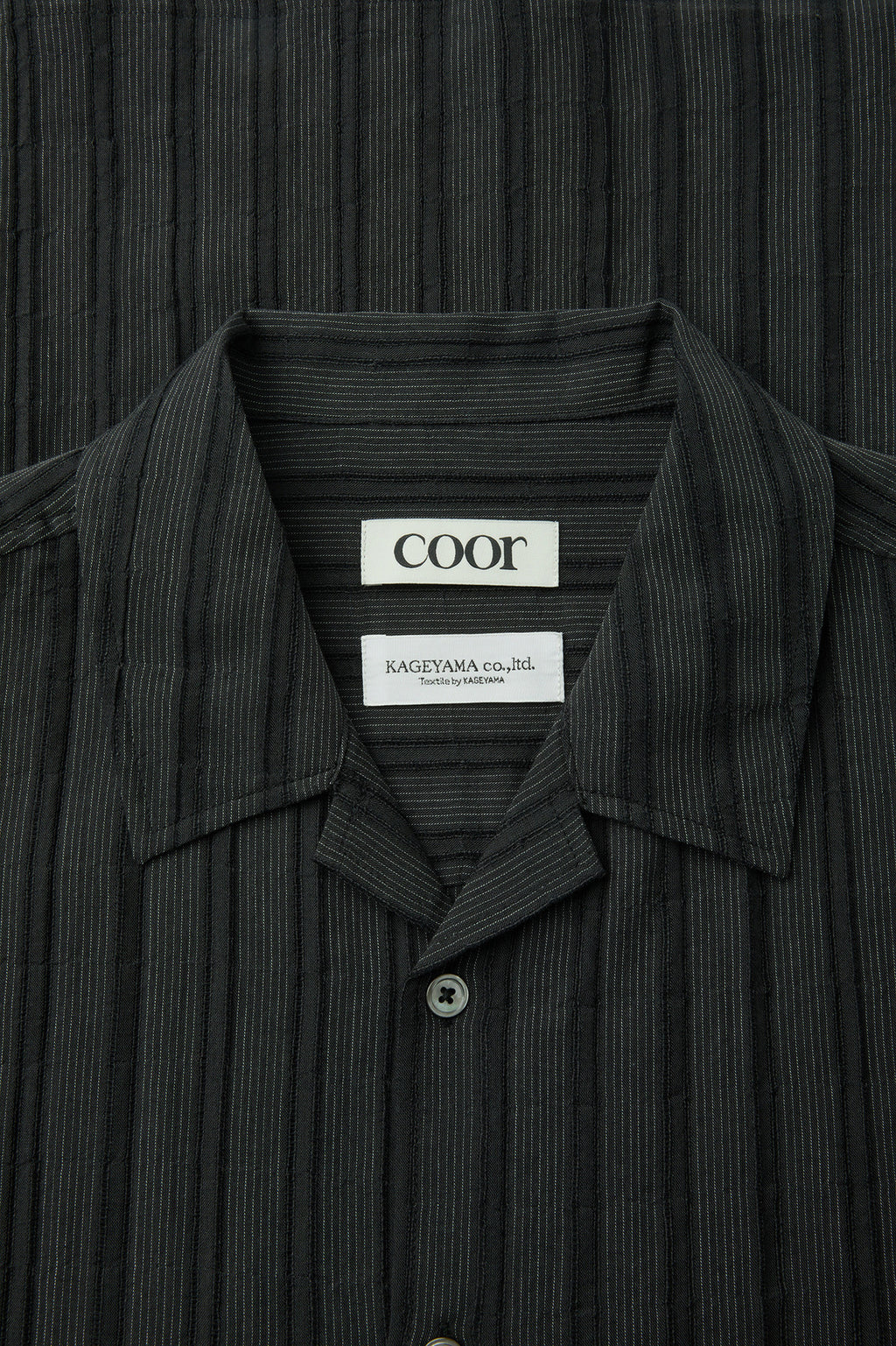 Coor - Seer Pin Open Collar Half Shirt (Black) product image 5 | TRAB K-Fashion Australia