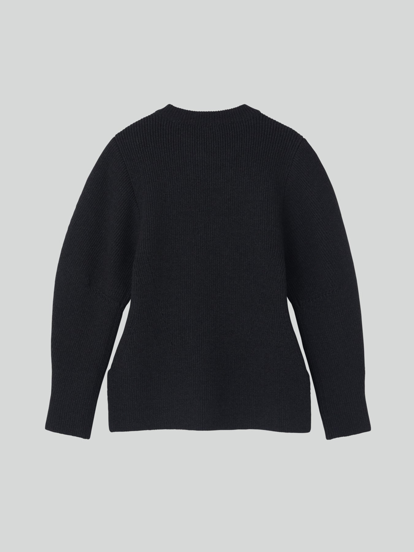 Recto - Volume Sleeve Structured Knit Top (Charcoal Grey) product image 11 | TRAB K-Fashion Australia