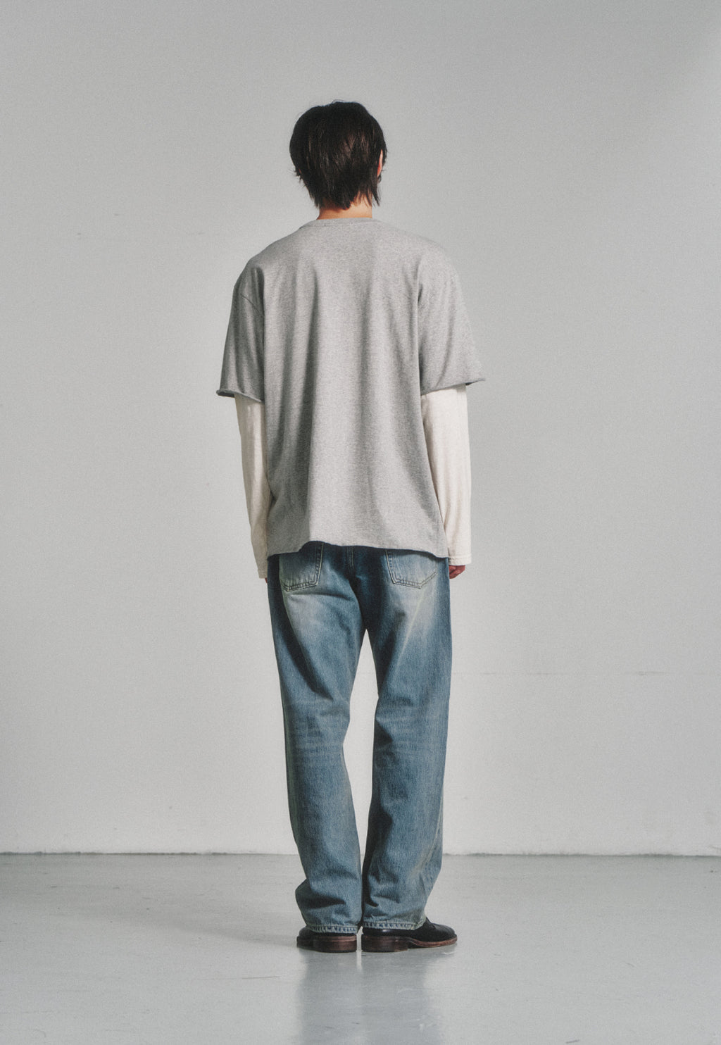 Art if acts - Layered Long Sleeve (Grey/Cream) product image 4 | TRAB K-Fashion Australia