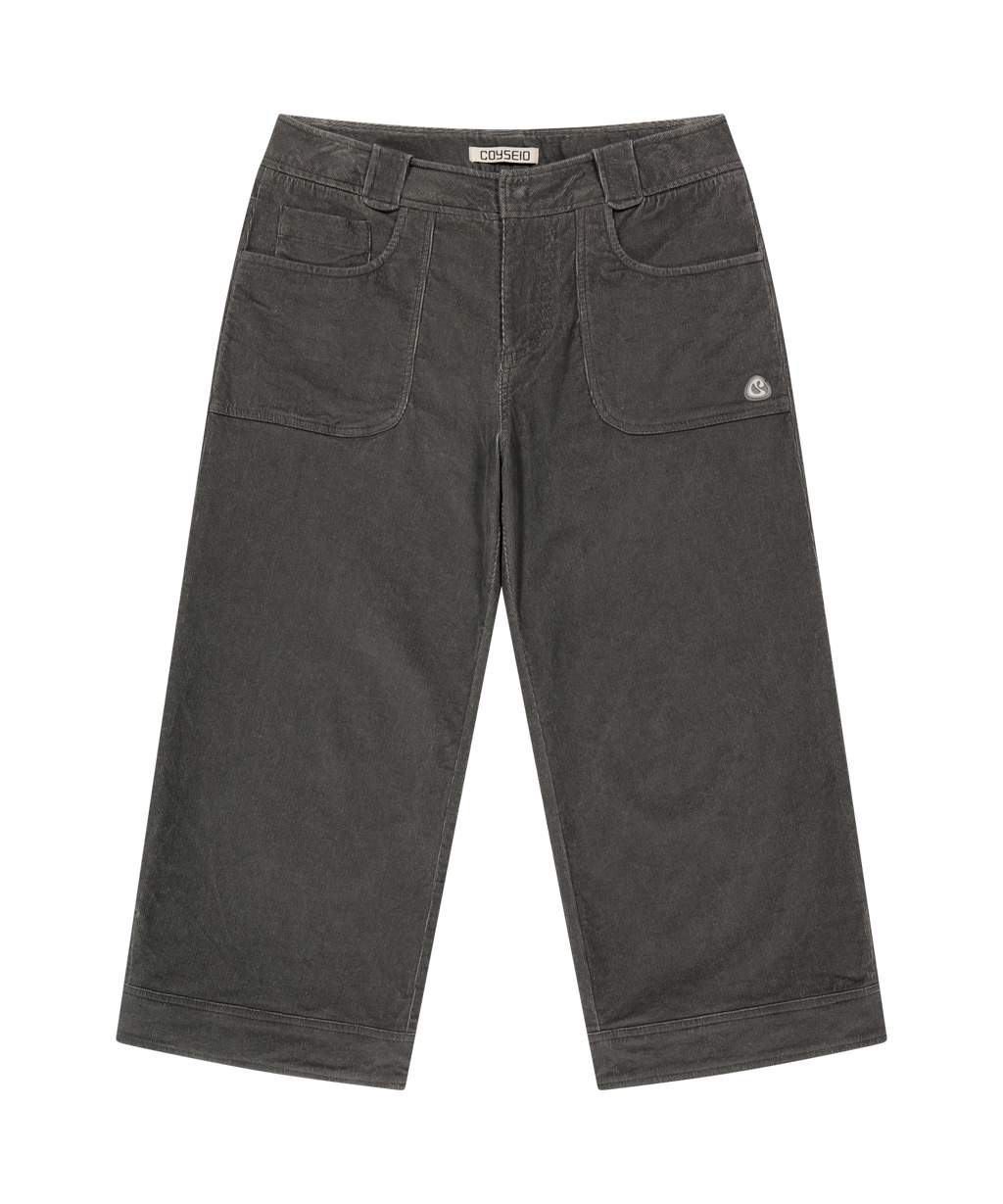 Coyseio - Rustic Corduroy Capri Pants (Charcoal) product image 1 | TRAB K-Fashion Australia