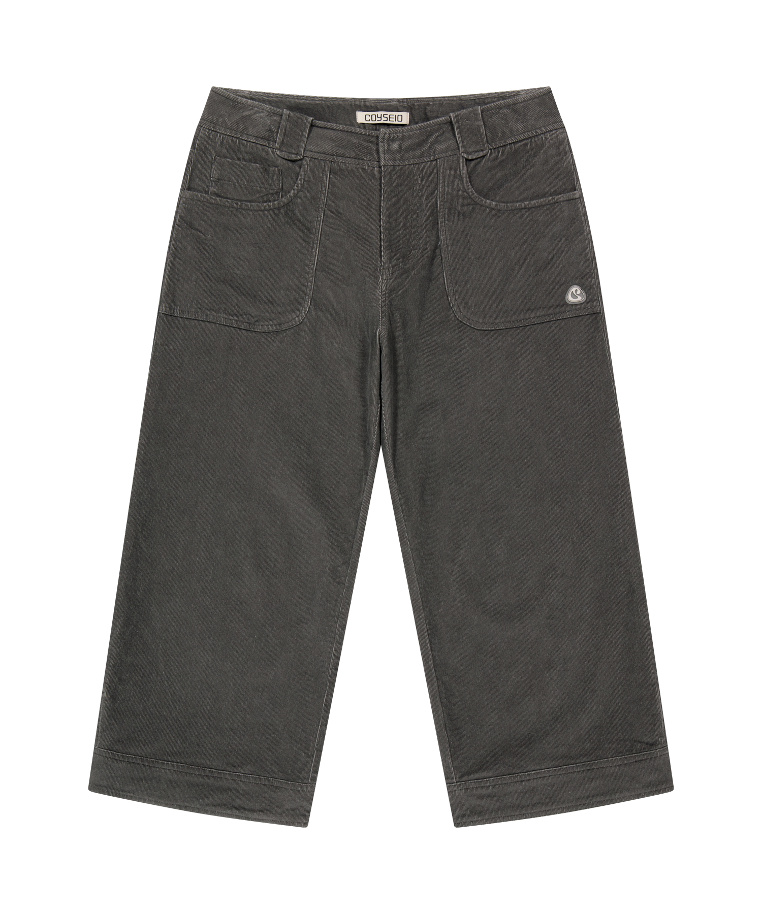 Coyseio - Rustic Corduroy Capri Pants (Charcoal) product image 1 | TRAB K-Fashion Australia