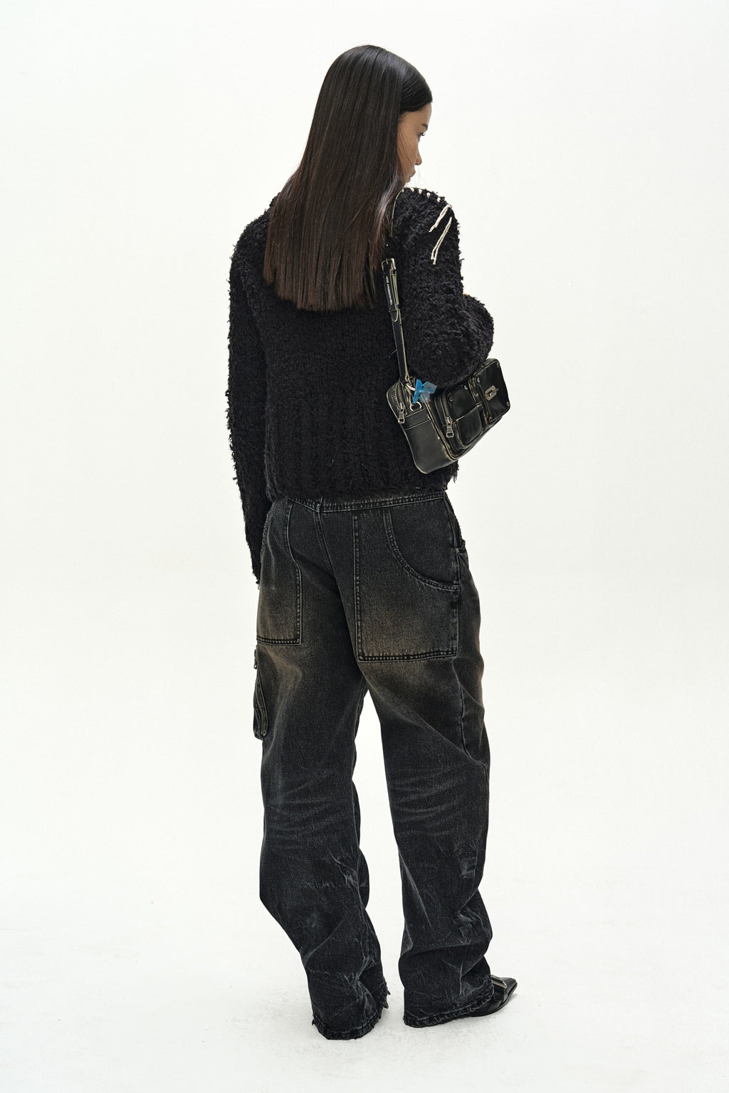 Andersson Bell - Ma-1 Curved Jeans (Black) product image 3 | TRAB K-Fashion Australia