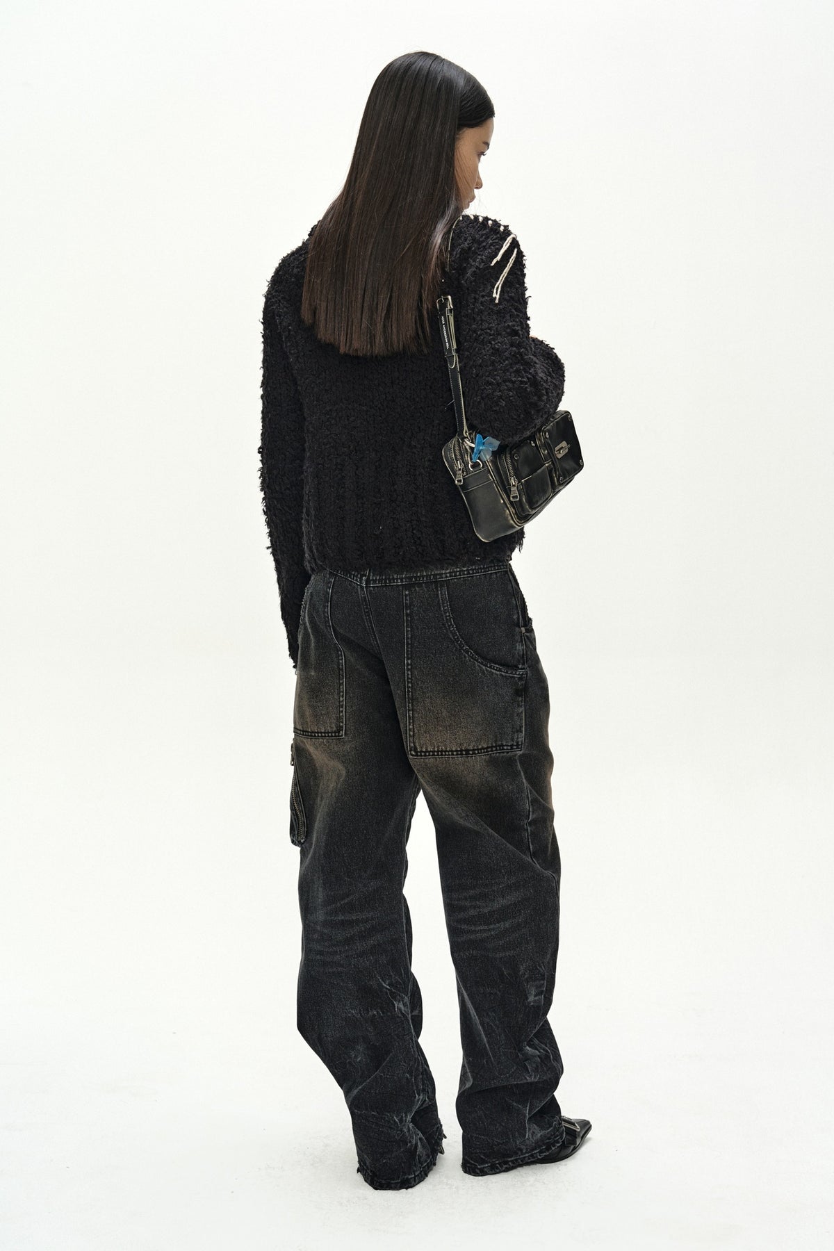 Andersson Bell - Ma-1 Curved Jeans (Black) product image 3 | TRAB K-Fashion Australia