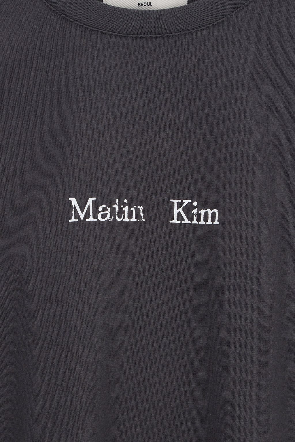 Matin Kim - Hangeul Logo Big Archive Long Sleeve (Charcoal) product image 4 | TRAB K-Fashion Australia