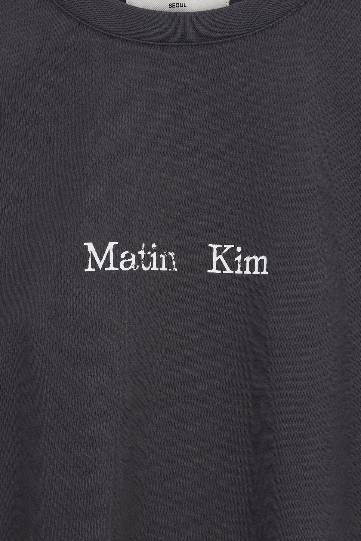 Matin Kim - Hangeul Logo Big Archive Long Sleeve (Dark Navy) product image 4 | TRAB K-Fashion Australia