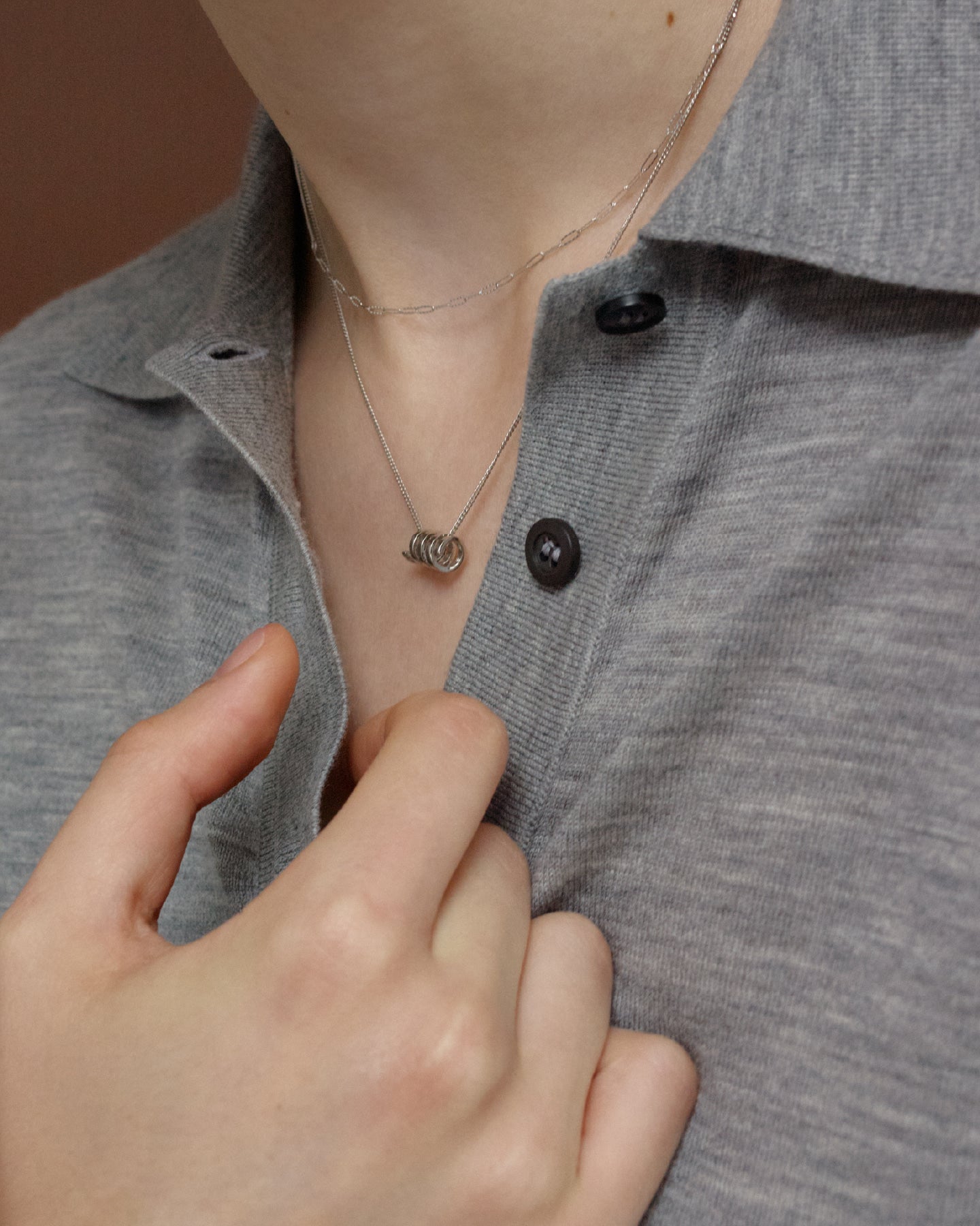 Numbering - Flat Coil Pendant Necklace #4809 product image 1 | TRAB K-Fashion Australia