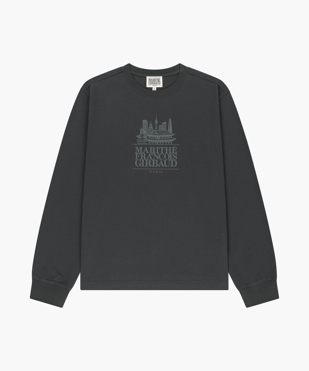 Marithe & Francois Girbaud - Seoul Exclusive Graphic Long Sleeve Tee (Charcoal) product image 6 | TRAB K-Fashion Australia