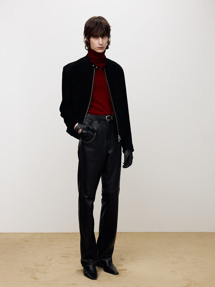 Tonywack - Suede Racer Jacket (Black) product image 2 | TRAB K-Fashion Australia