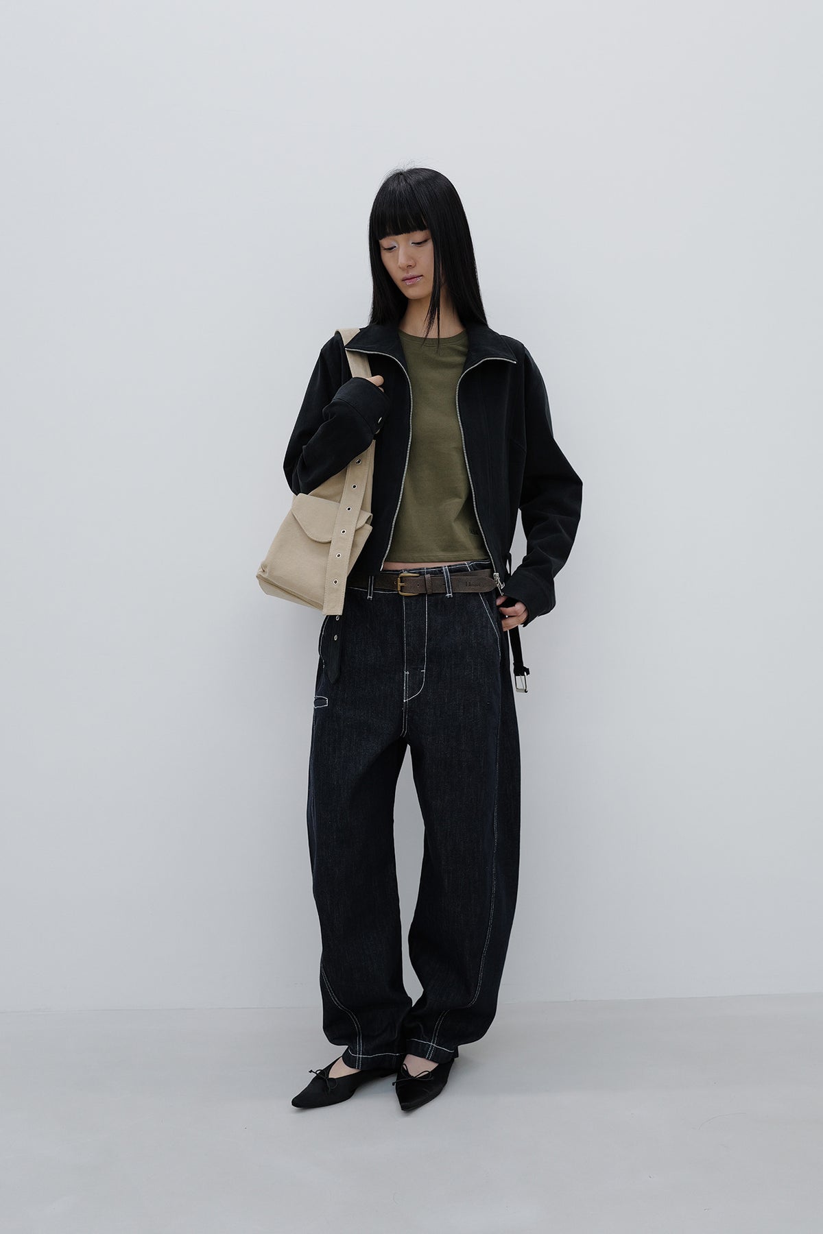 Deinet - Deinet Curved Denim Pants (Indigo) product image 5 | TRAB K-Fashion Australia