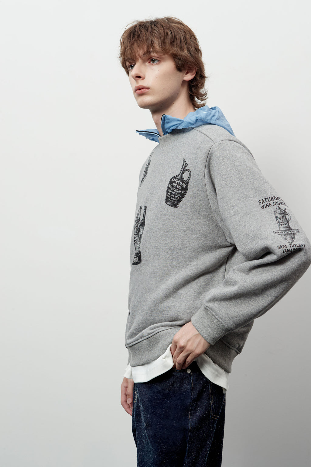 Stu - Printing Sweatshirt Melange (Grey) product image 14 | TRAB K-Fashion Australia