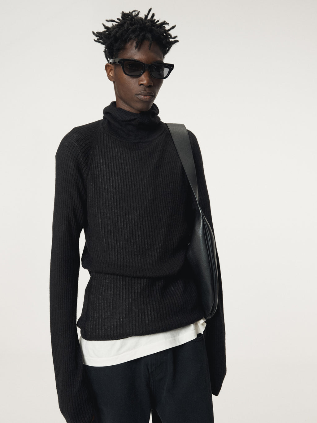 Recto - Slim Fit Balaclava Knit Top (Black) product image 7 | TRAB K-Fashion Australia