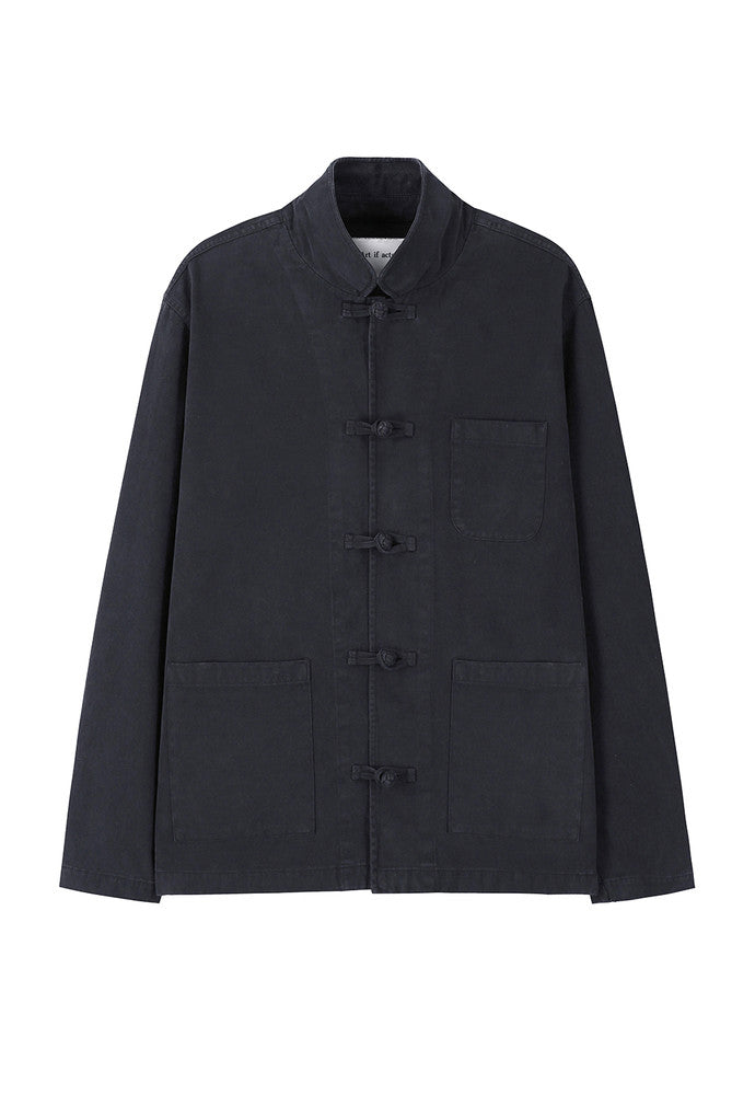 Art if acts - Washed Chinese Work Jacket (Vintage Black) product image 7 | TRAB K-Fashion Australia