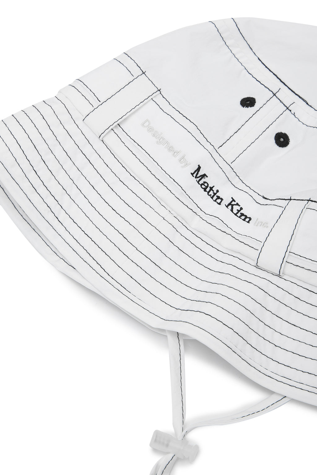 Matin Kim - Matin Stitch Safari Bucket Hat (White) product image 3 | TRAB K-Fashion Australia