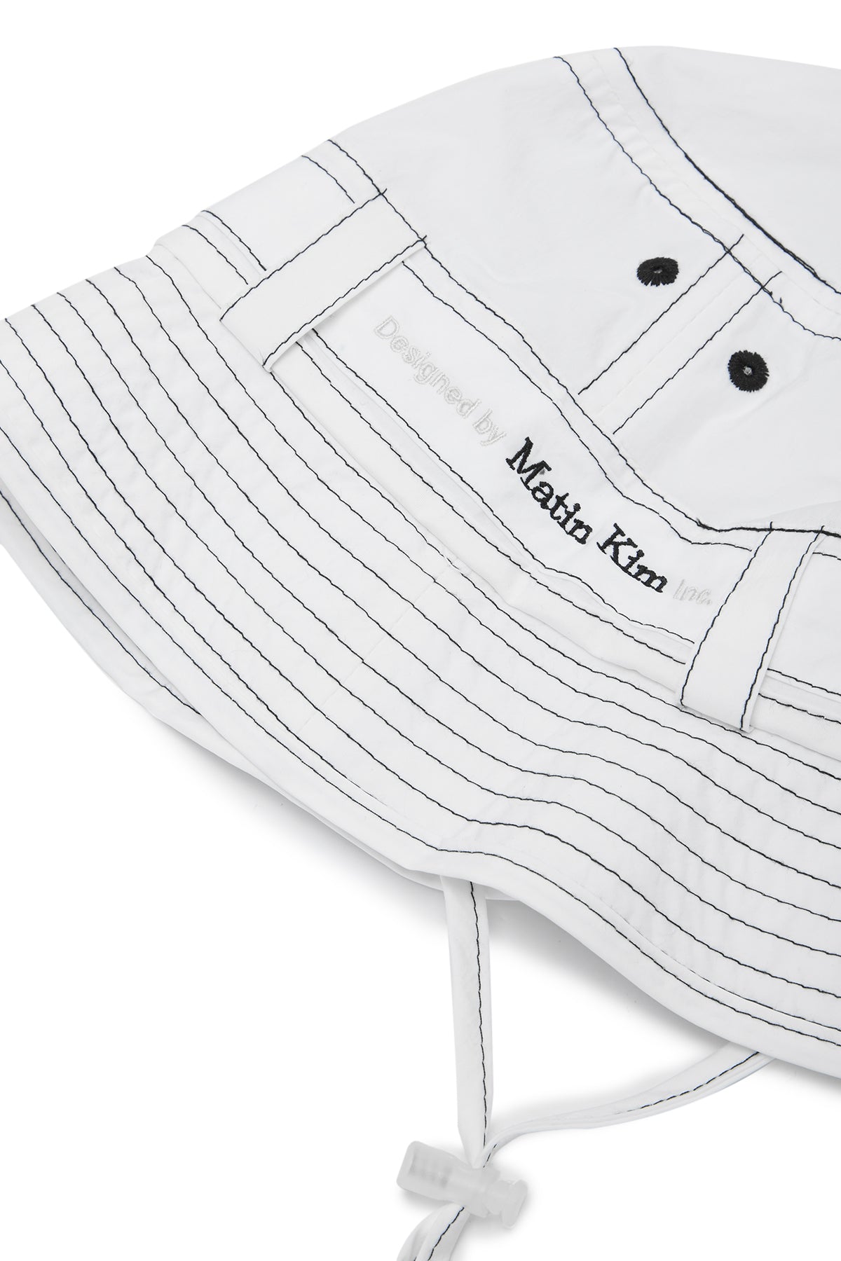 Matin Kim - Matin Stitch Safari Bucket Hat (White) product image 3 | TRAB K-Fashion Australia