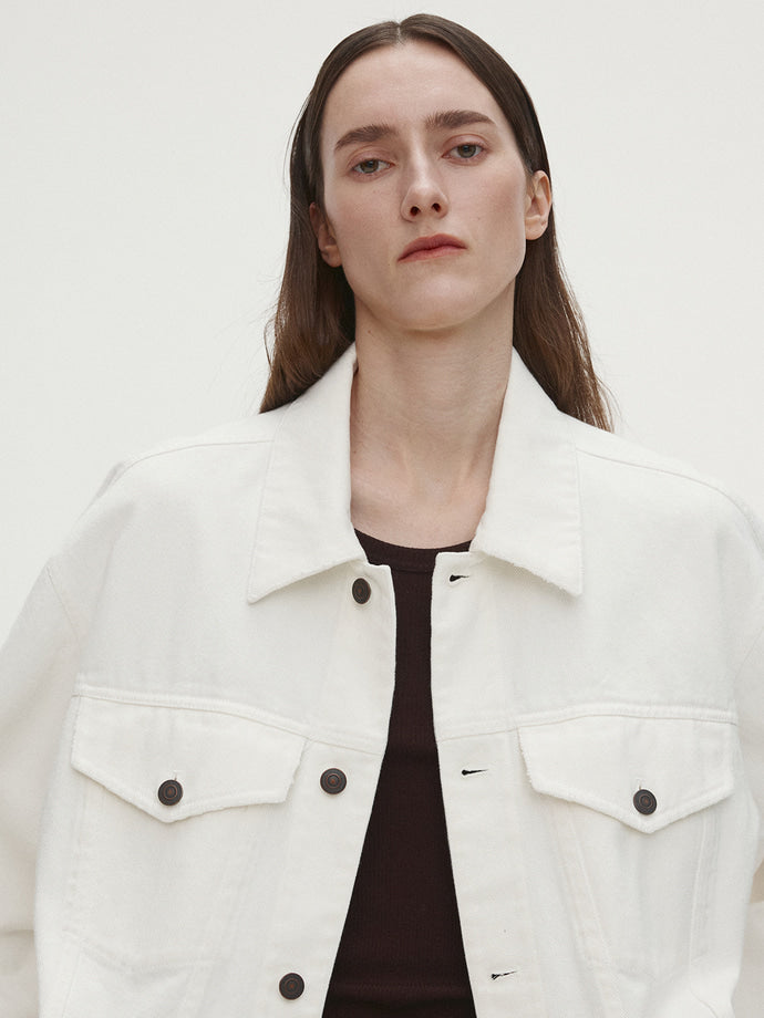 Tonywack - Oversized Denim Jacket (Ecru) product image 7 | TRAB K-Fashion Australia