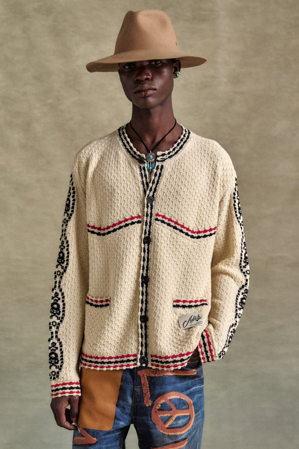 Andersson Bell - Fantasia Round-Neck Cardigan (Ecru) product image 8 | TRAB K-Fashion Australia