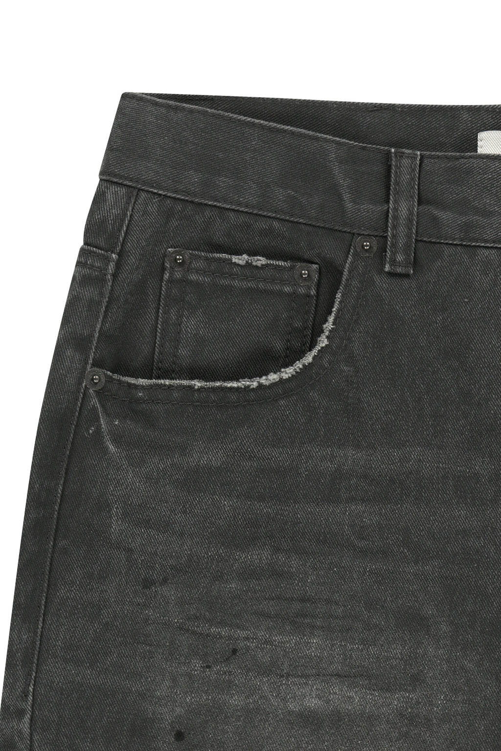 Matin Kim - Carpenter Bermuda Denim Pants (Charcoal) product image 4 | TRAB K-Fashion Australia