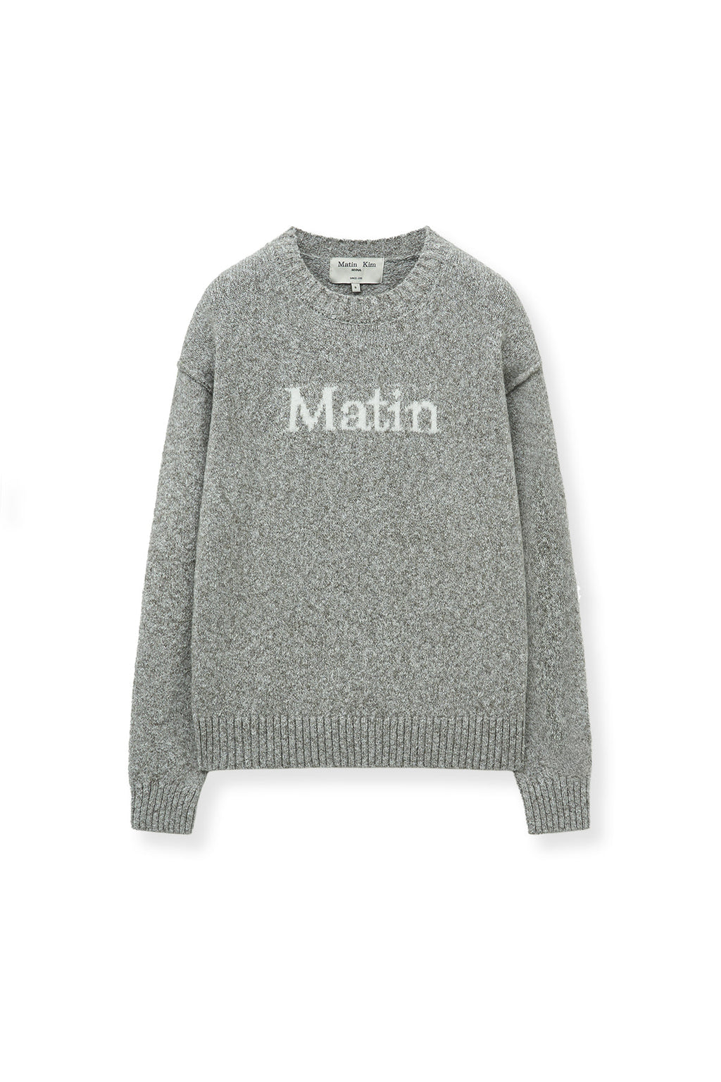 Matin Kim - Matin Mixed Yarn Knit Pullover (Grey) product image 2 | TRAB K-Fashion Australia