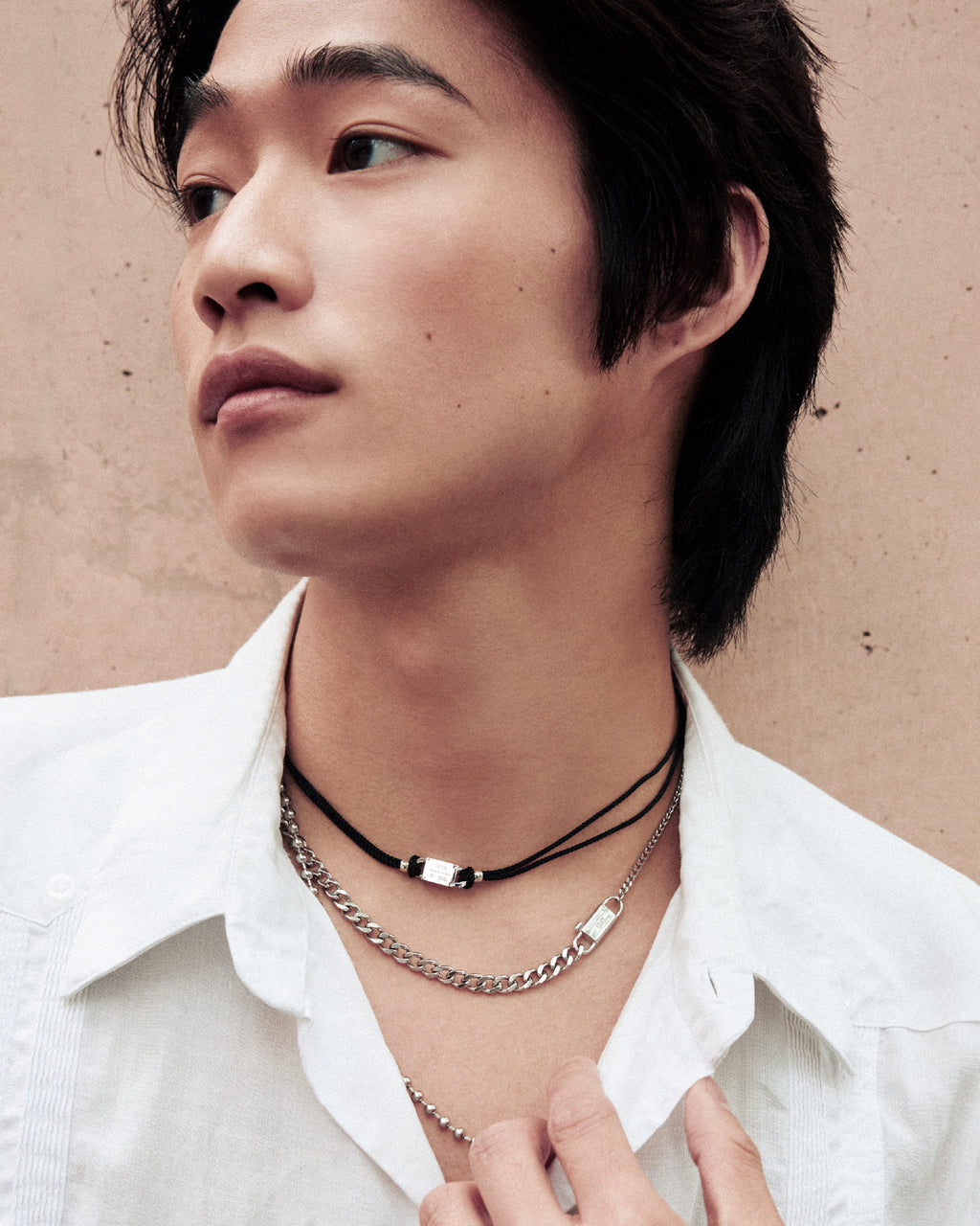 Numbering - Cord Necklace with Plate #5891 product image 2 | TRAB K-Fashion Australia