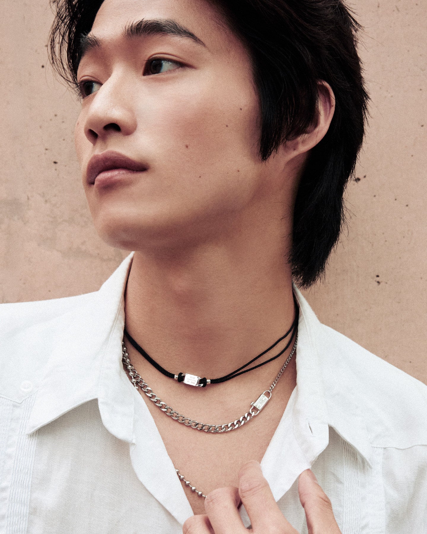 Numbering - Cord Necklace with Plate #5891 product image 2 | TRAB K-Fashion Australia