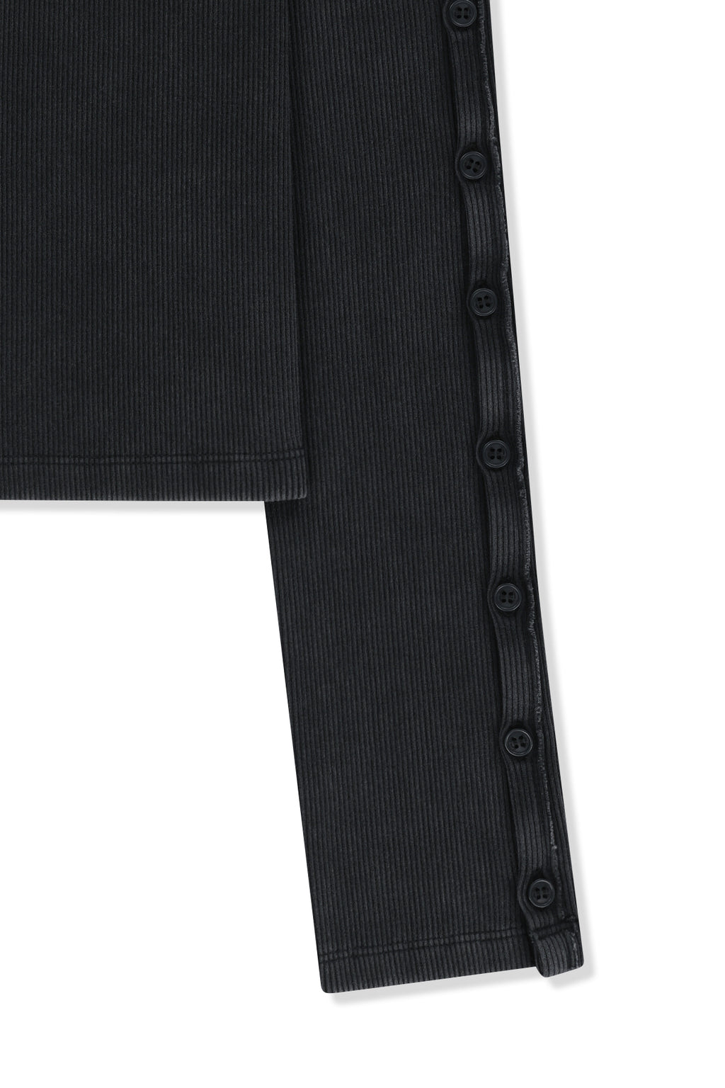 Matin Kim - Washed Rib Button Detail Top (Charcoal) product image 5 | TRAB K-Fashion Australia