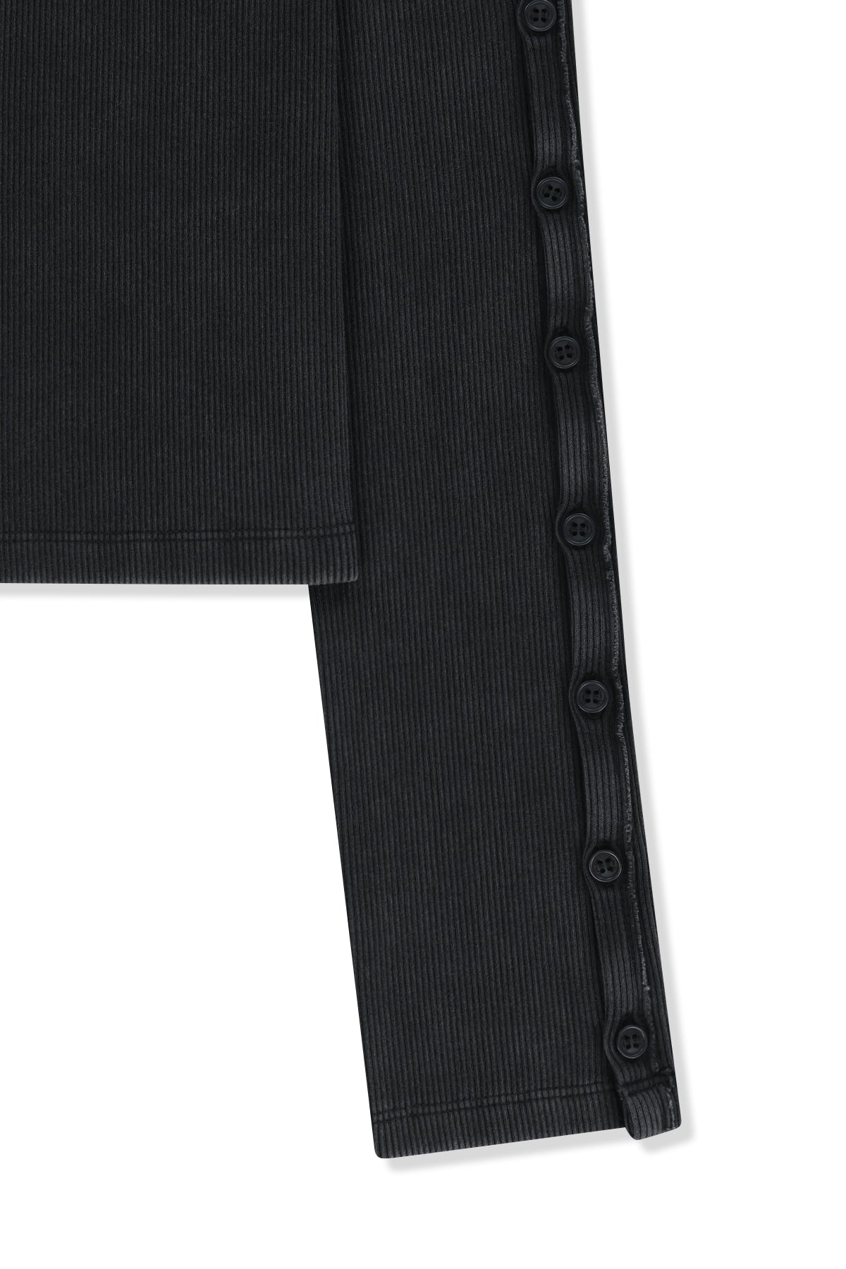 Matin Kim - Washed Rib Button Detail Top (Charcoal) product image 5 | TRAB K-Fashion Australia