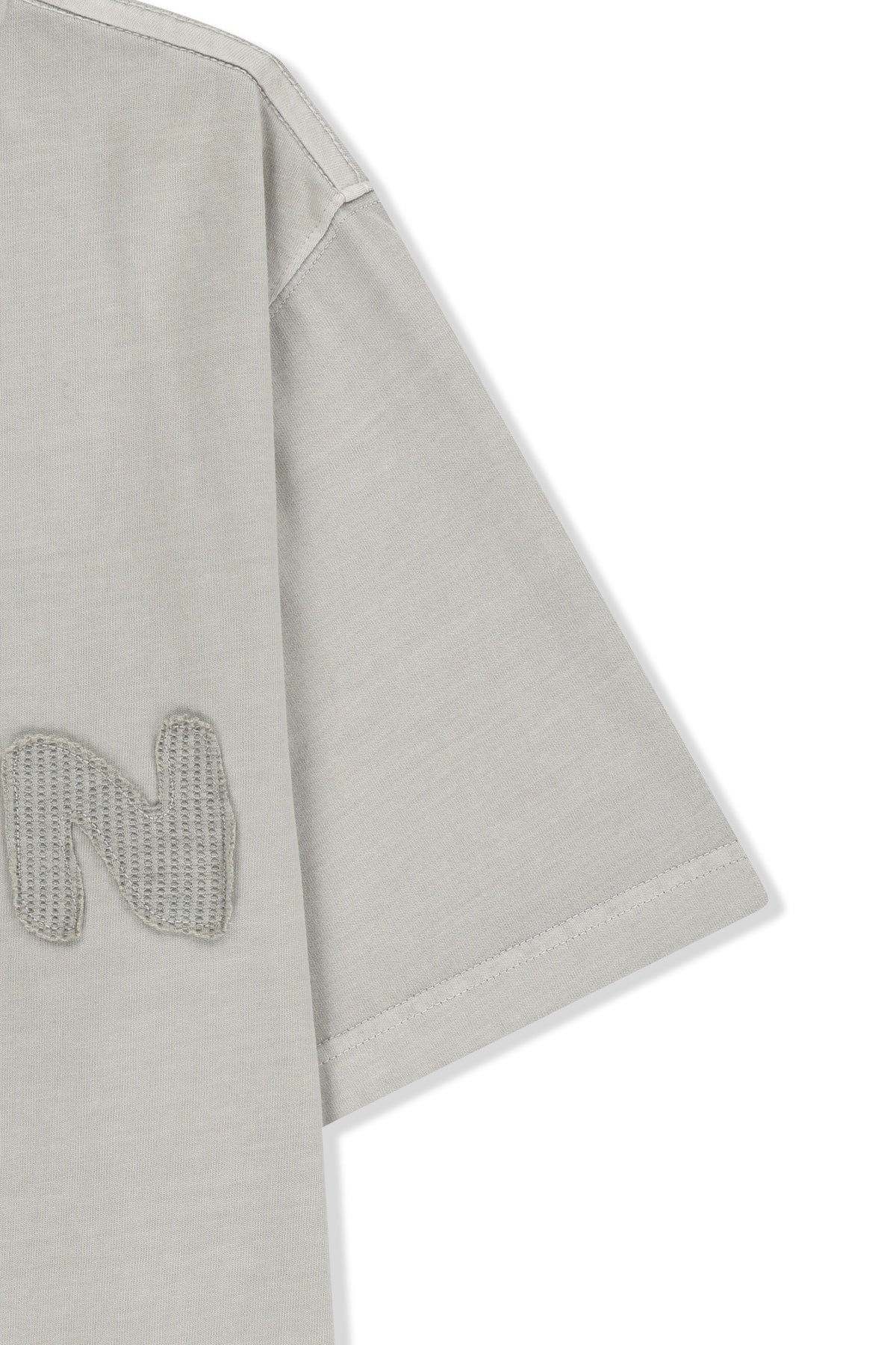 Matin Kim - Waffle Applique Logo Top (Light Beige) product image 4 | TRAB K-Fashion Australia