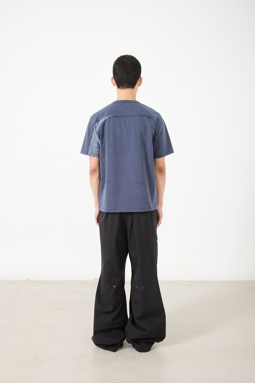 Hatchingroom - Curved Henley Neck Tee (Blue) product image 10 | TRAB K-Fashion Australia