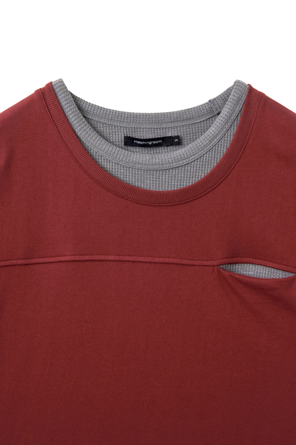 Hatchingroom - Double Neck Tee (Red) product image 3 | TRAB K-Fashion Australia
