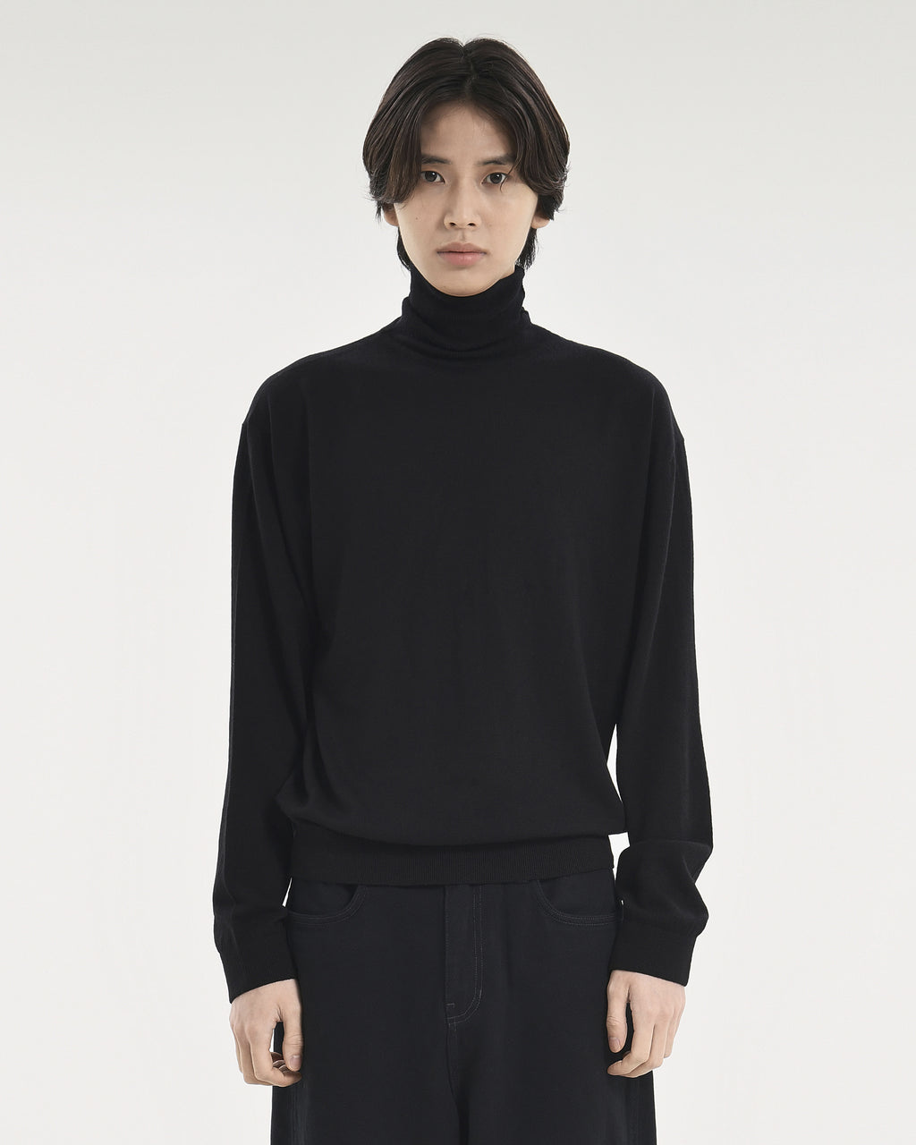 Brownyard - Merino Wool Turtle Neck Knit (Black) product image 1 | TRAB K-Fashion Australia