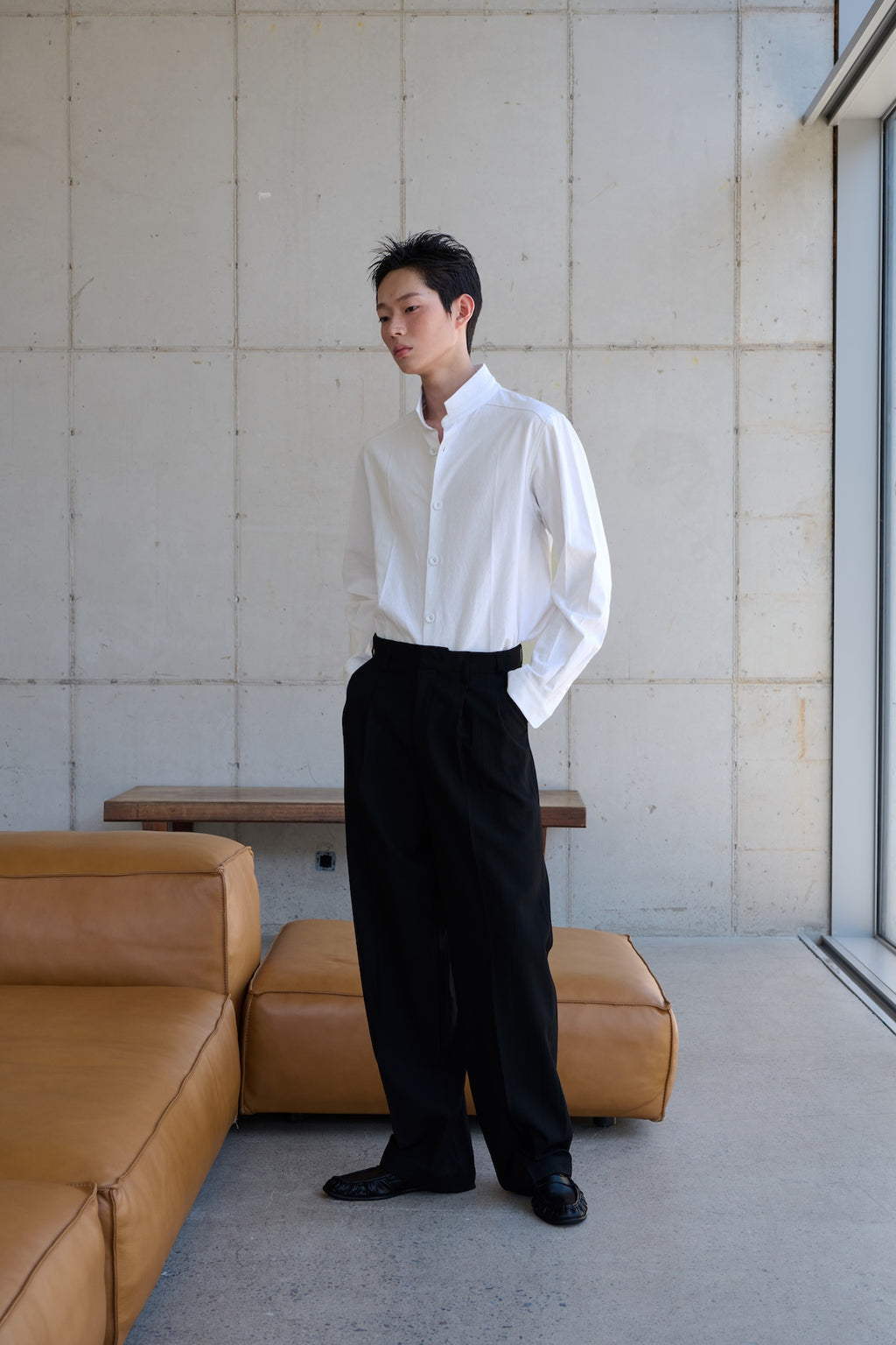 STU - 2 Tuck Crease Slacks (Black) product image 5 | TRAB K-Fashion Australia
