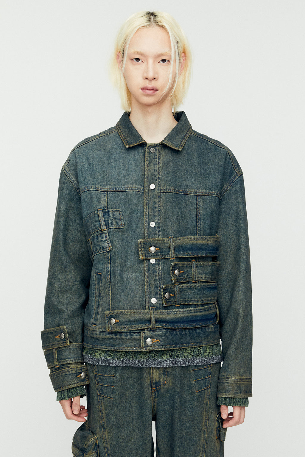 Andersson Bell - Waistbands Denim Jacket (Army Green) product image 5 | TRAB K-Fashion Australia