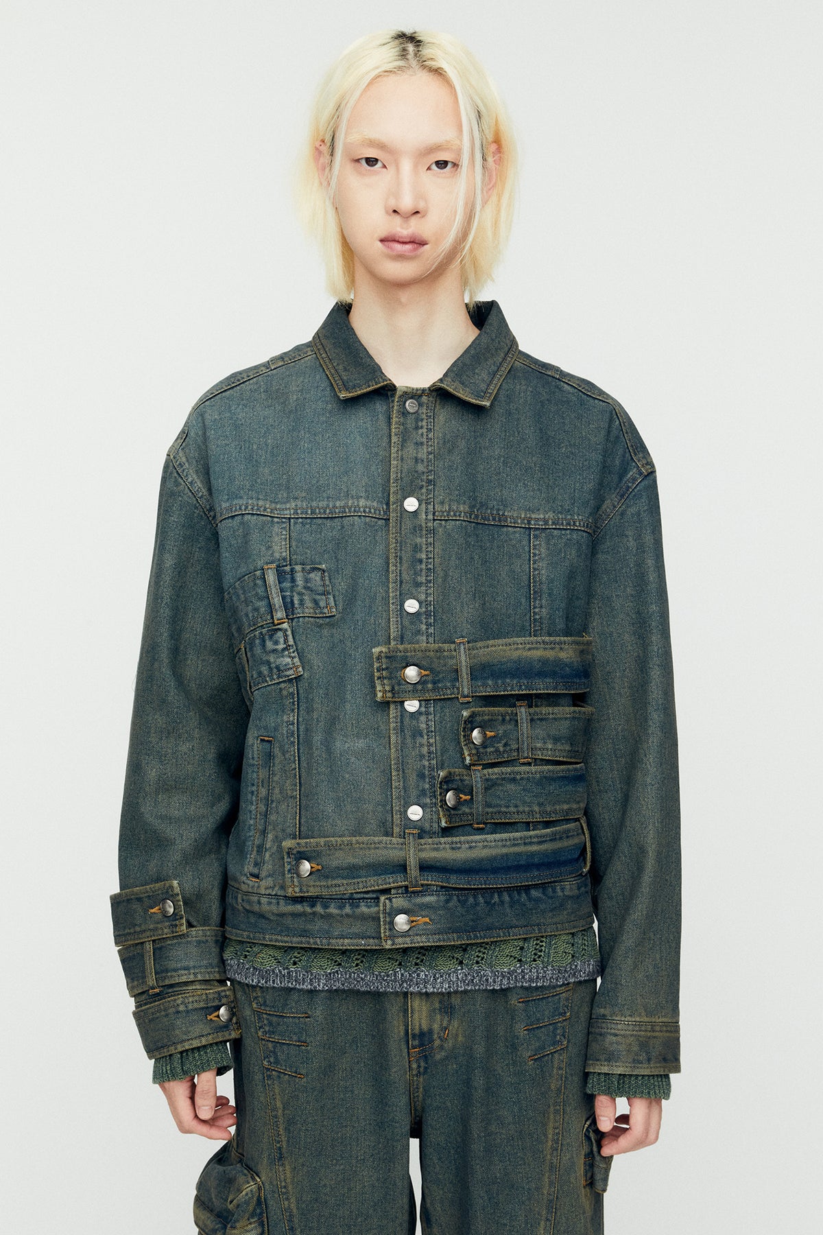 Andersson Bell - Waistbands Denim Jacket (Army Green) product image 5 | TRAB K-Fashion Australia