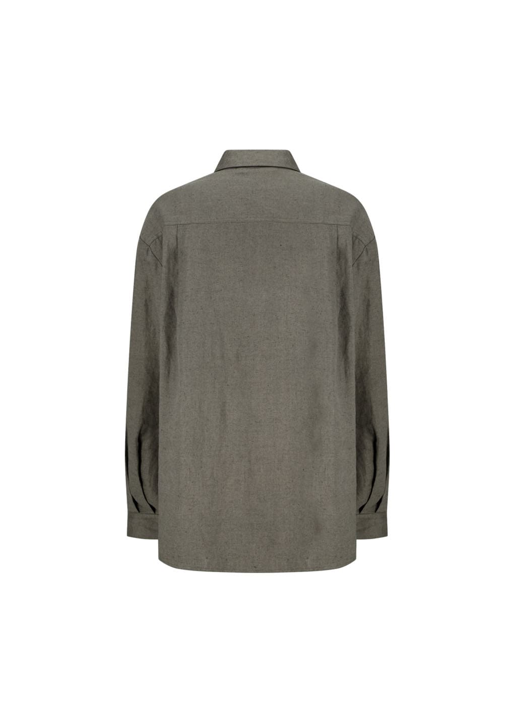 Amomento - Linen Oversized Shirt (Khaki) product image 6 | TRAB K-Fashion Australia
