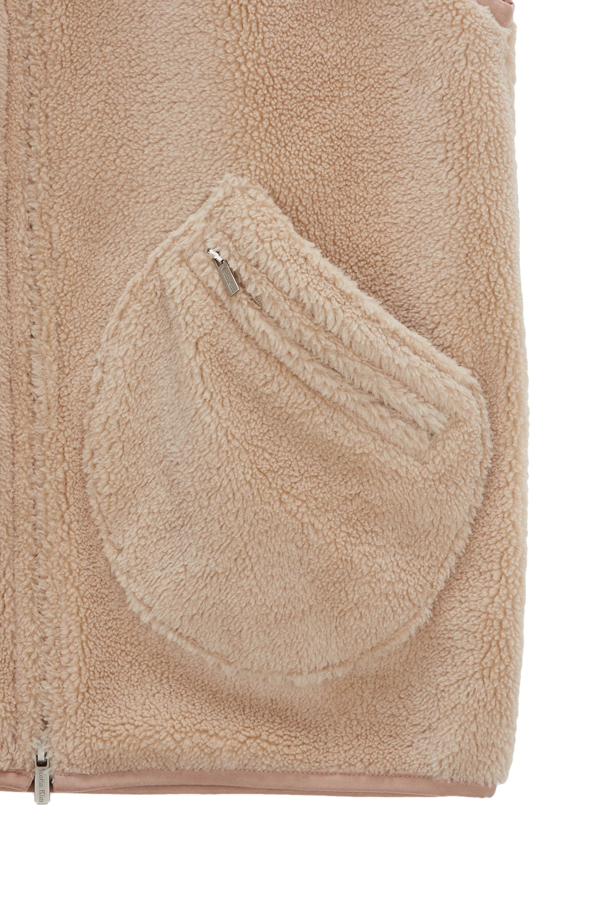 Matin Kim - Round Pocket Fleece Vest (Beige) product image 4 | TRAB K-Fashion Australia