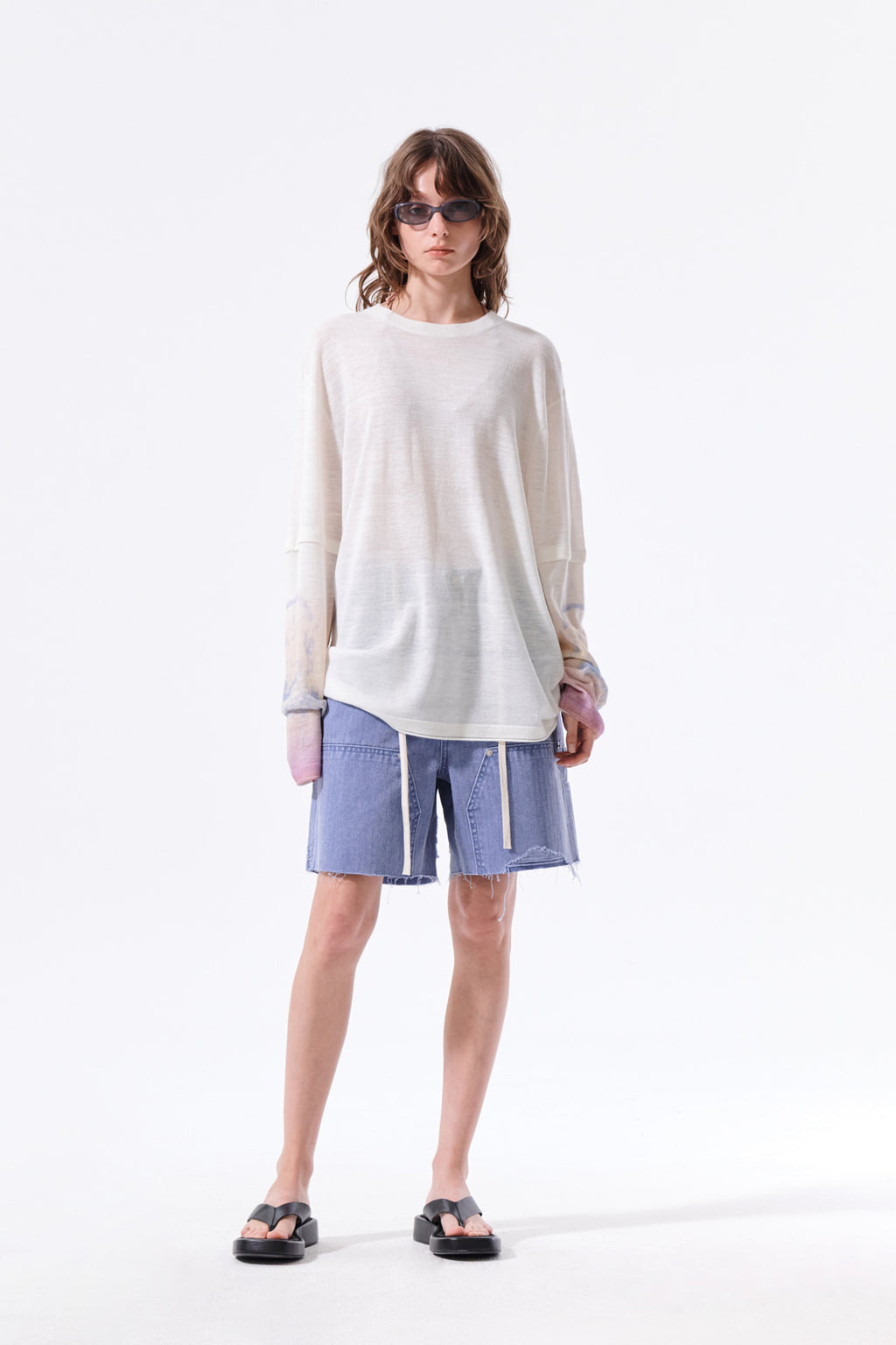 Matin Kim - Sleeve Print Knit Pullover (Ivory) product image 10 | TRAB K-Fashion Australia