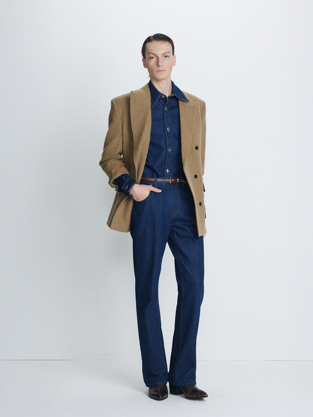 Tonywack - Flared-Leg Denim Jeans (Rinsed Indigo) product image 1 | TRAB K-Fashion Australia